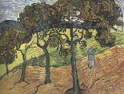 Vincent Van Gogh Landscape with Tree and  Figures (nn04) Sweden oil painting reproduction
